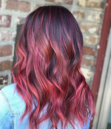 Красные волосы  Red ombre hair, Hair color red ombre, Black hair