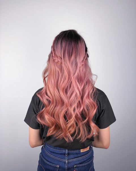 Rose gold ombre hair