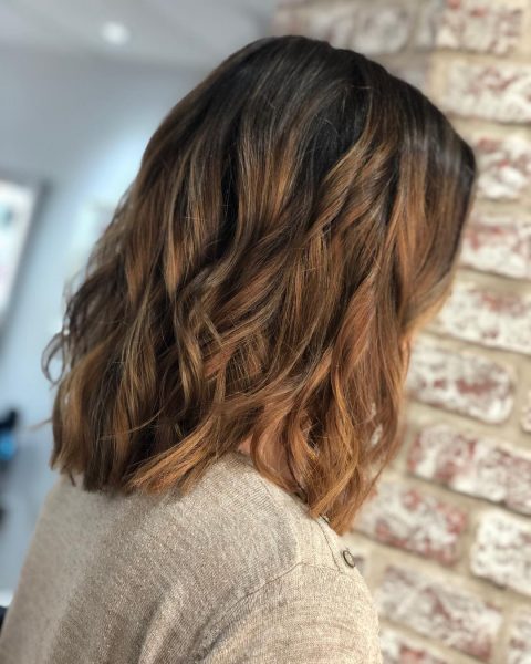 Ombre lob haircut