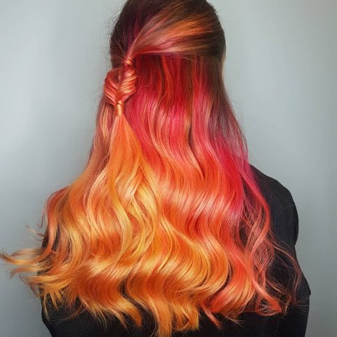 Fire hair ombre