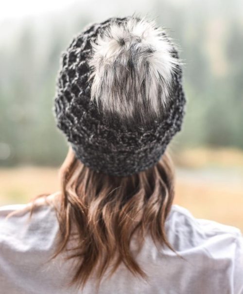 Beanie with Medium Wave Hair