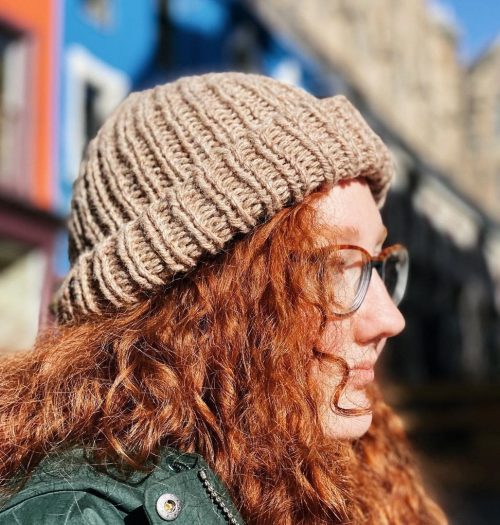 Fisherman Beanie with Curls